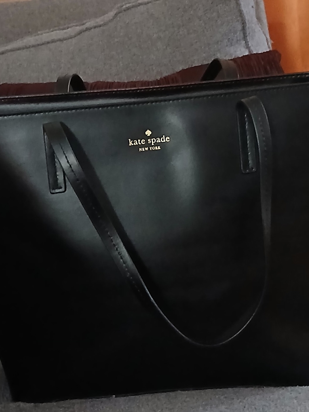 Kate Spade Black Leather Tote Bag